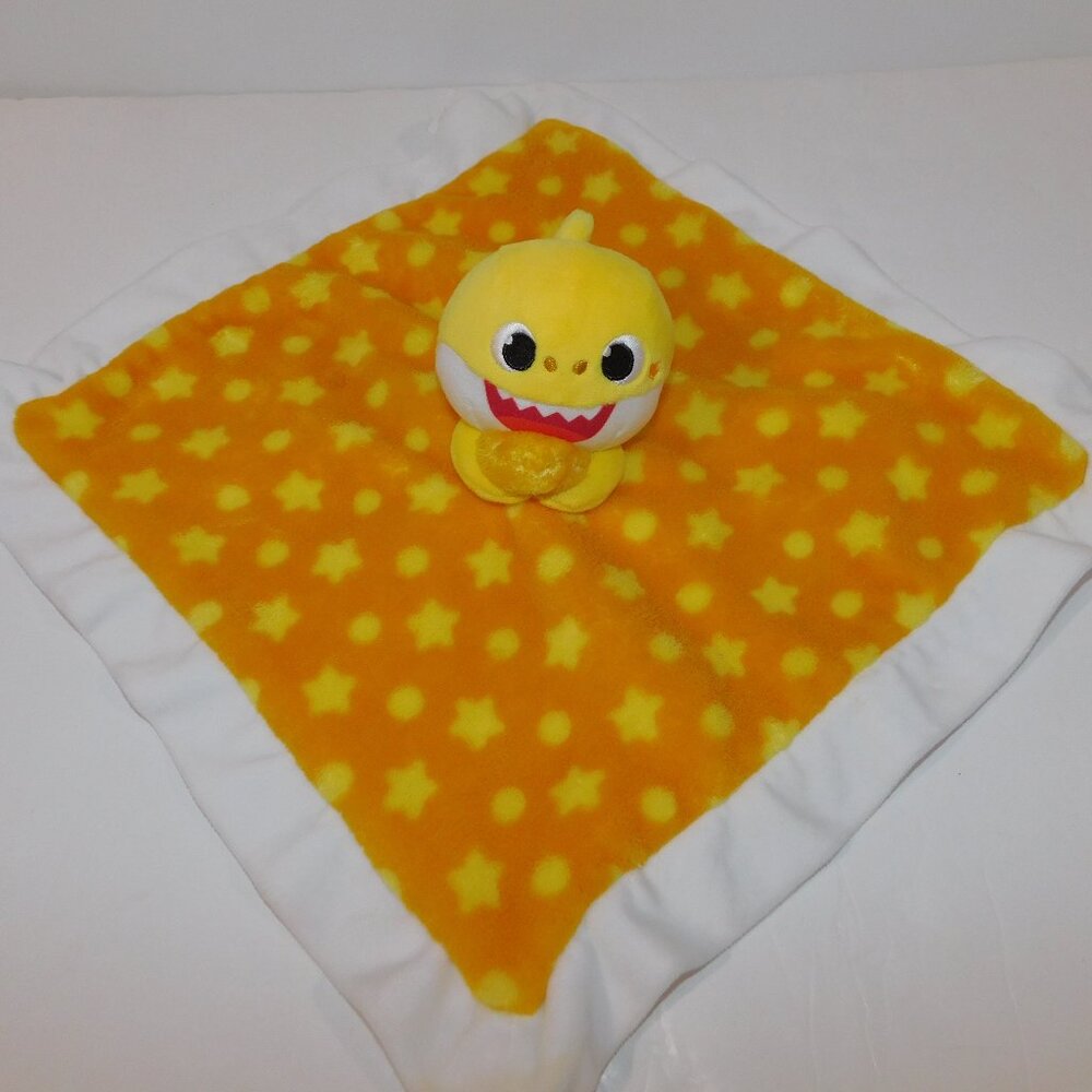 Yellow Baby Shark Plush Security Blanket Baby Lovey Comforter Nickelodeon